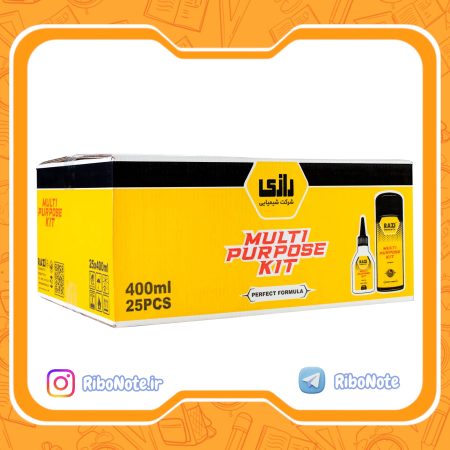 چسب 123 رازی فیکس حجم 400 میلی لیتر کارتن 25 عددی