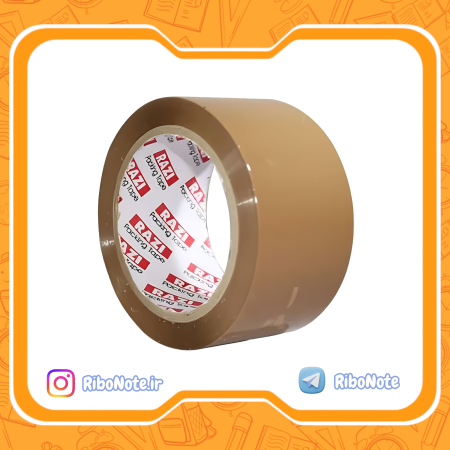 چسب پهن قهوه ای رازی مدل Packing Tape عرض 5 سانتی‌متری 90 یارد