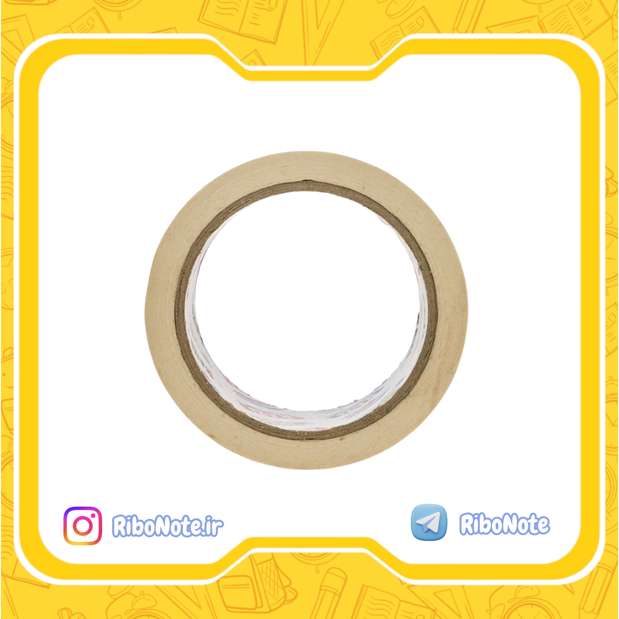 چسب پهن کاغذی رازی مدل Masking Tape عرض 5 سانتیمتر 30 یارد تکی - تصویر 4