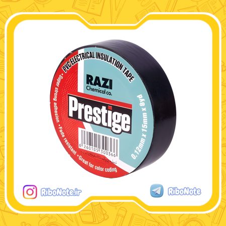 چسب برق رازی پرستیژ مدل Electrical Insulation Tape طول 8 یارد تکی