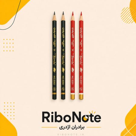 مداد لاک پشت Turtle قرمز و مشکی | مداد تحریر و طراحی