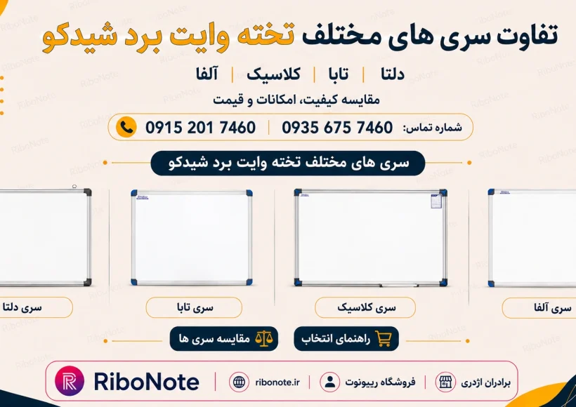 تفاوت میان تخته وایت برد شیدکو دلتا الفا تابا کلاسیک